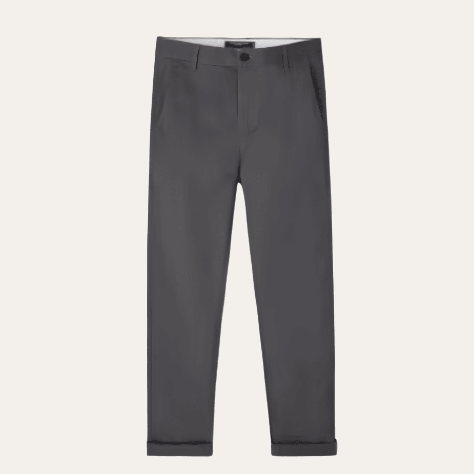 100% Cotton Chino Pants LUDO MARINO Dark Grey