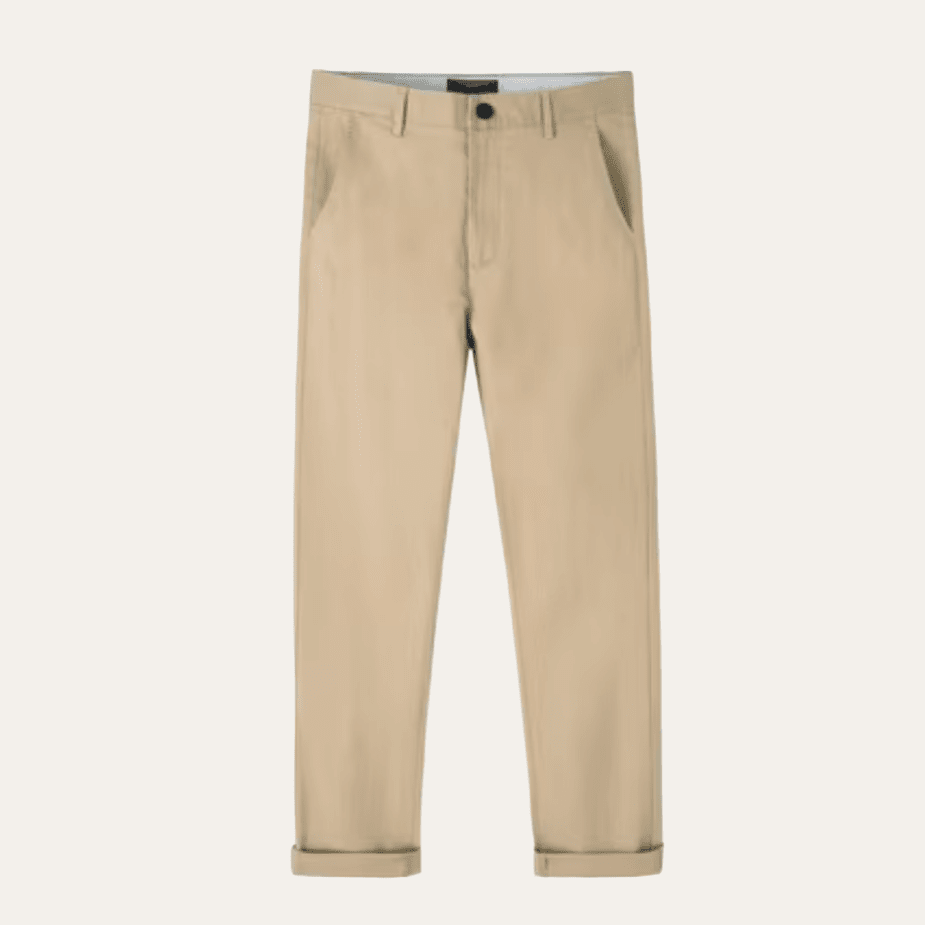 100% Cotton Chino Pants LUDO MARINO Khaki
