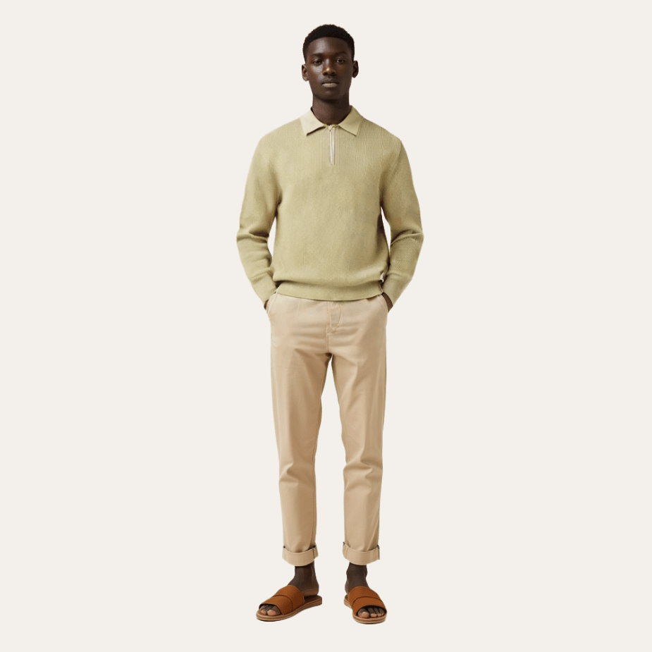 100% Cotton Half-Zip Pullover LUDO MARINO