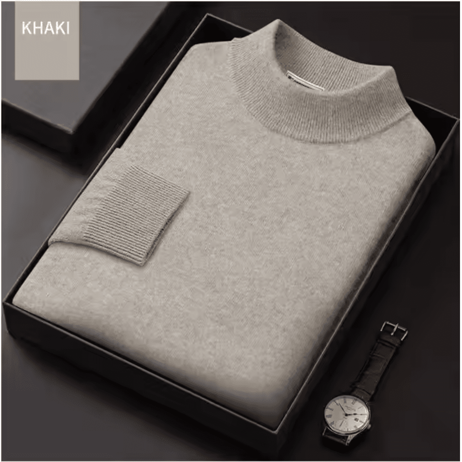 100% Cashmere Pullover LUDO MARINO Khaki 