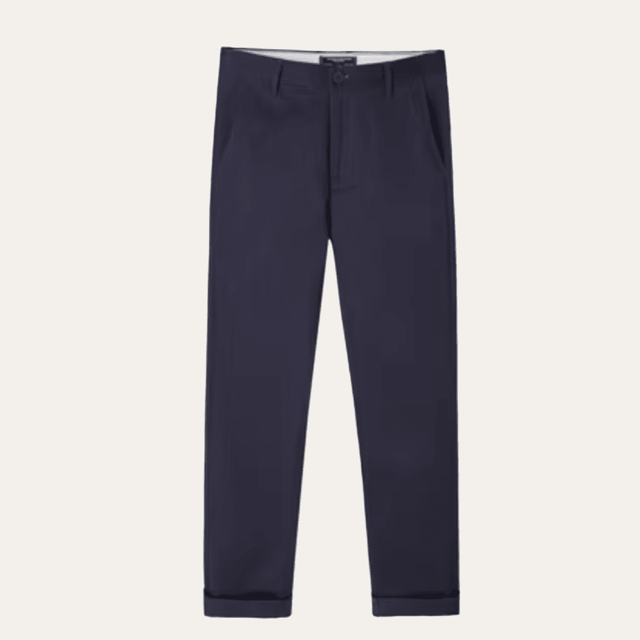 100% Cotton Chino Pants LUDO MARINO Dark Blue 