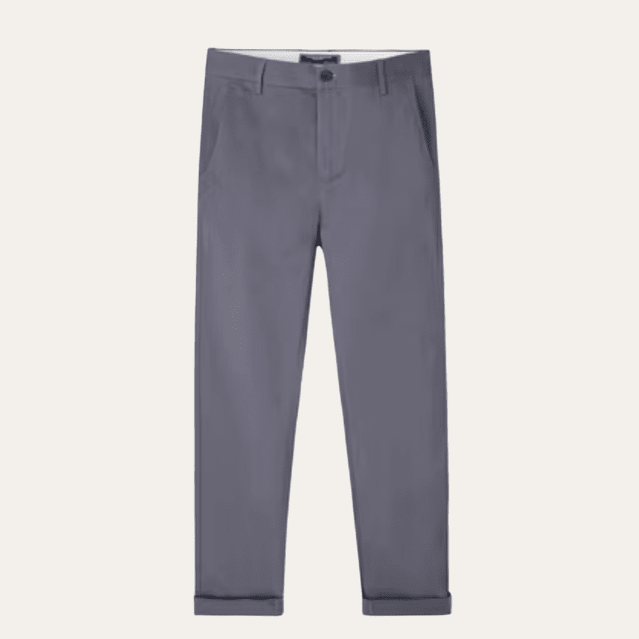 100% Cotton Chino Pants LUDO MARINO Gray 
